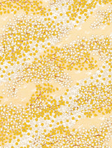 Pattern of yellow and white flowers on a beige background