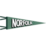 Green pennant with 'Norfolk' text on a white background