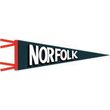 Pennant flag with 'Norfolk' text on a white background