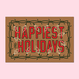 Happiest of Holidays postcard