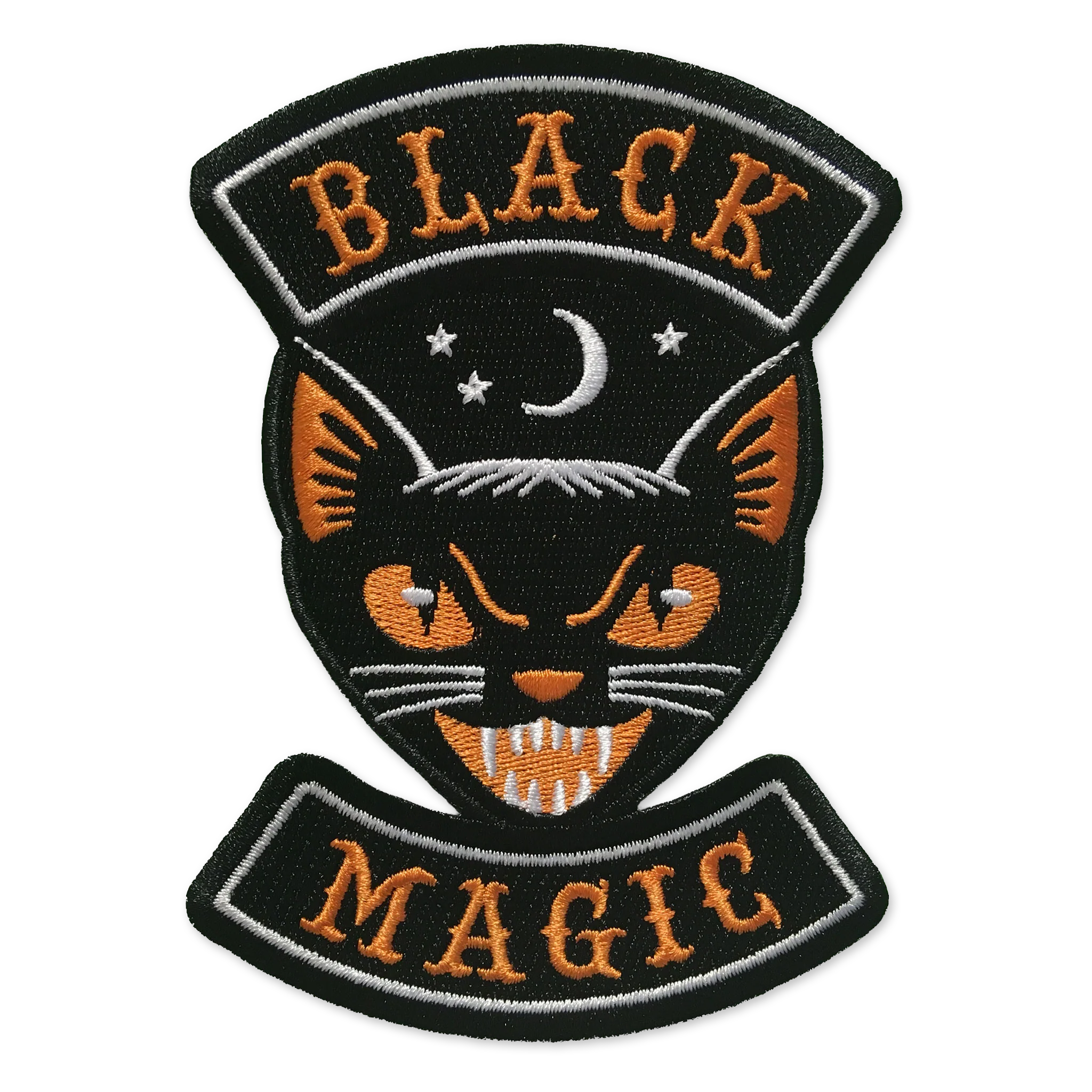 Black Magic Cat Halloween Biker Embroidered Patch