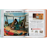 Interior spread showing two vintage magazine advertisements.