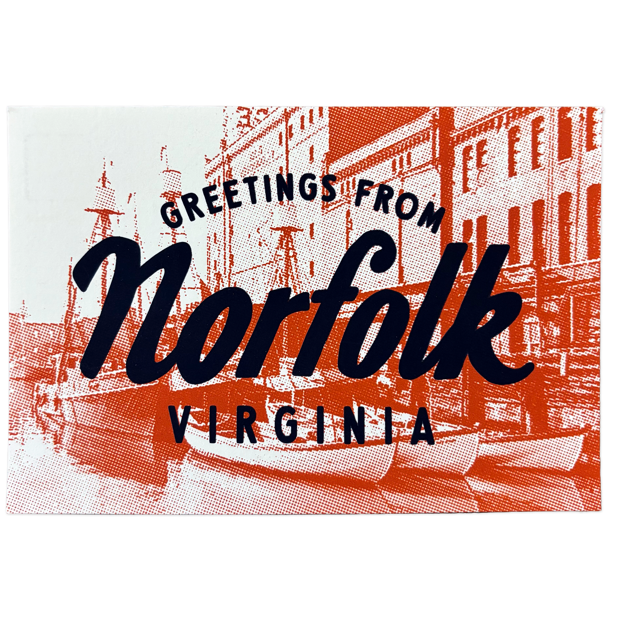 Greetings from Norfolk Screenprinted Postcard