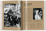 Double-page spread with photographs, showing an article titled "Flash Back: A Life In Tattoos".