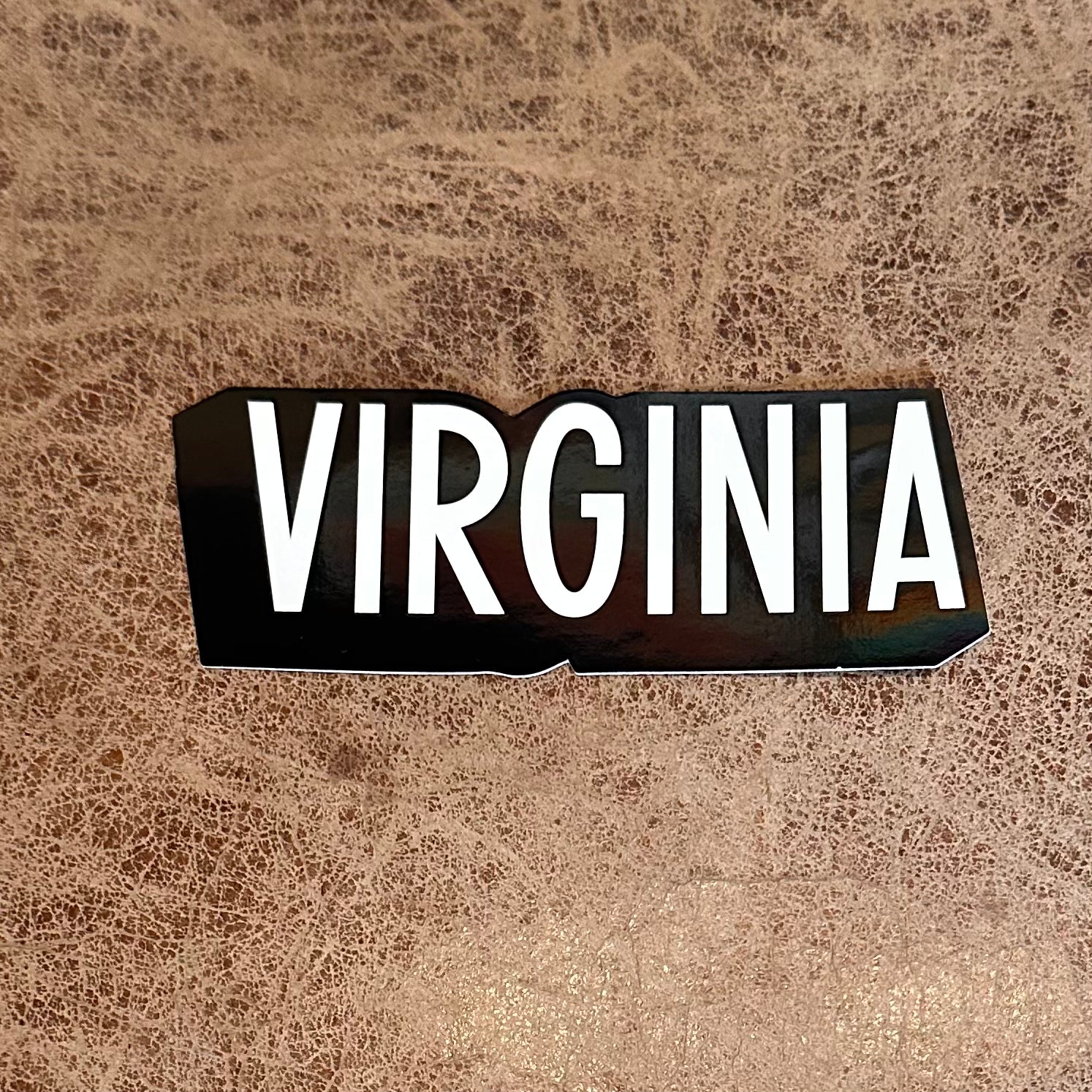 VIRGINIA in black and white block letters
