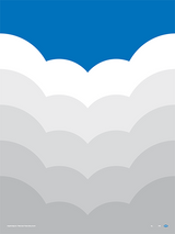 Thick Lines - Clouds Poster