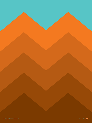 Thick Lines - Peaks Poster